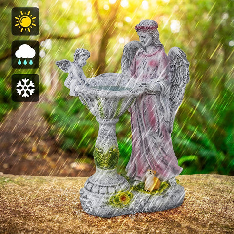 Solar Angel Garden Statue with Color Changing Light