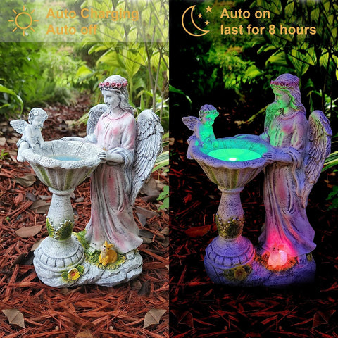 Solar Angel Garden Statue with Color Changing Light