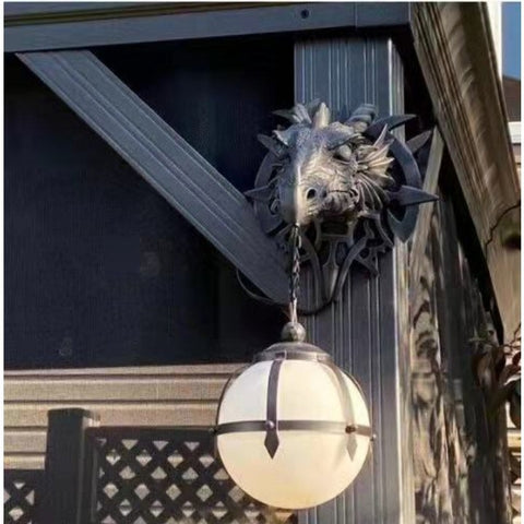 Castle Dragon Hanging Lamp Garden Decor