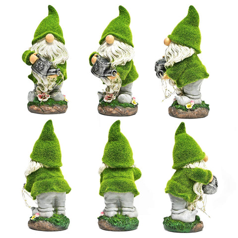 Garden Statues Gnome Decor with Solar LED Lights