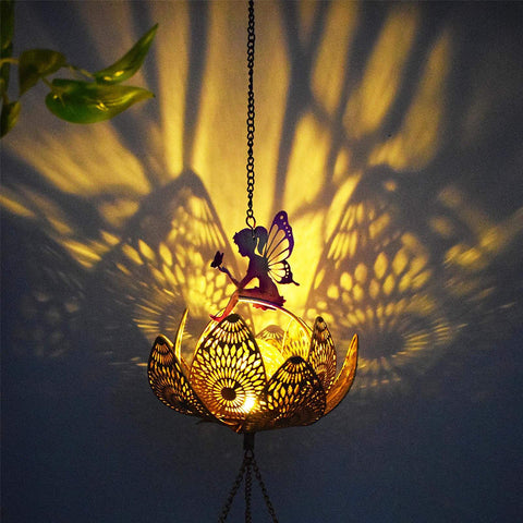 Solar Fairy Wind Chime Lotus Light