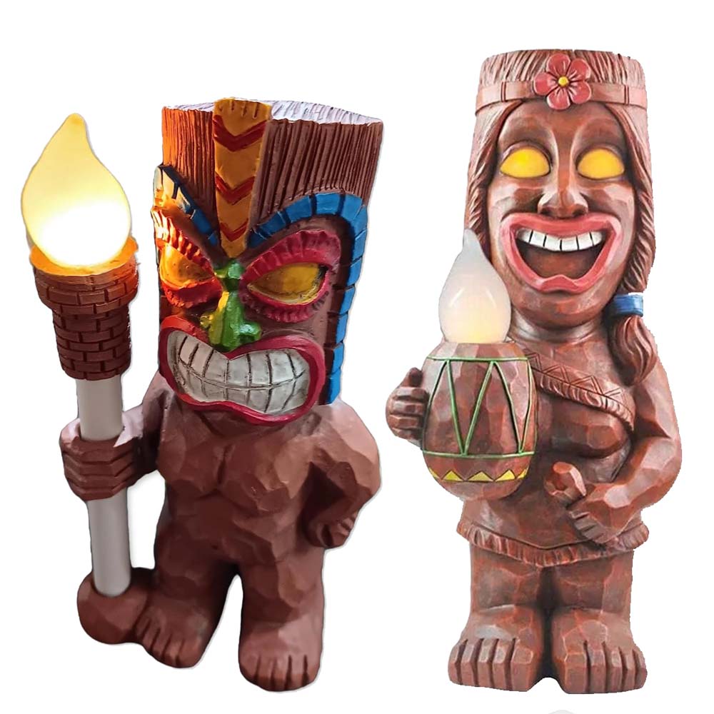 Solar Tiki Totem Lights for Garden  Decoration